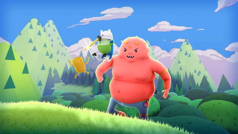 Finn and Jake face a giant on Mount Cragdor